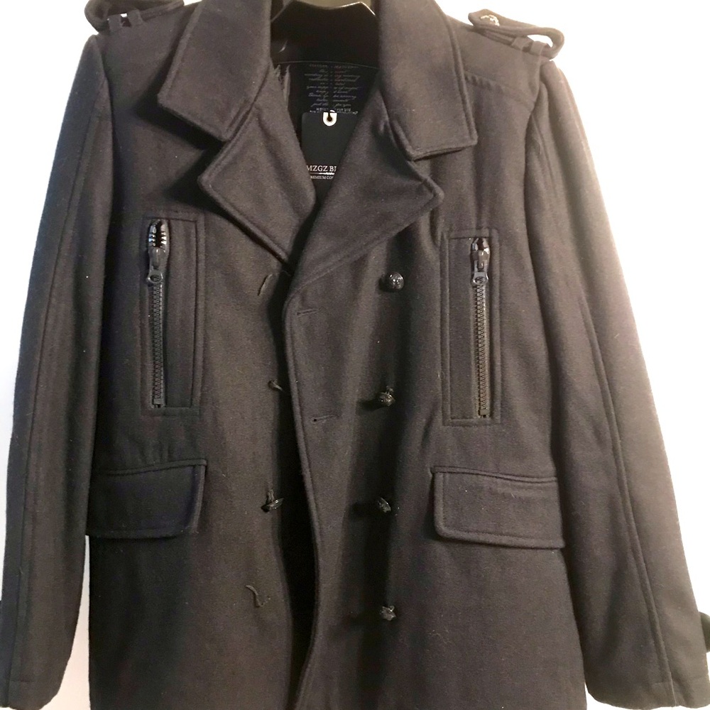 Coat 50% wool NWT, size L, blue colour
